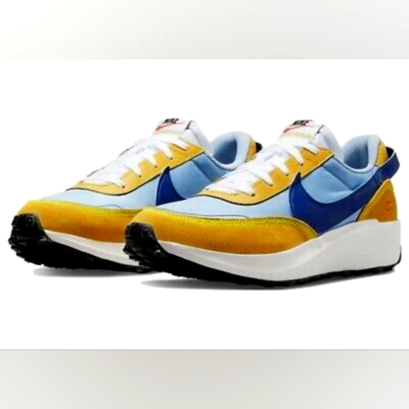 Nike Shoes - Nike Women's Waffle Debut Sneaker- Blue/Gold Size 7.5